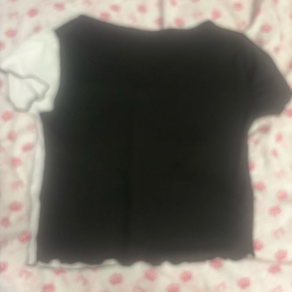 YMI Two-Tone Split Graphic Tee - Picture 4 of 6